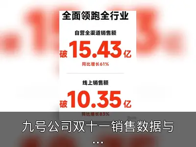 九号公司双十一销售数据与智能化产品回顾