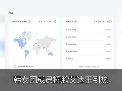 韩女团成员撞脸艾达王引热议，谷歌搜索量激增1400%