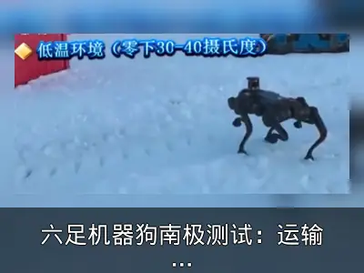 六足机器狗南极测试：运输开路双功能